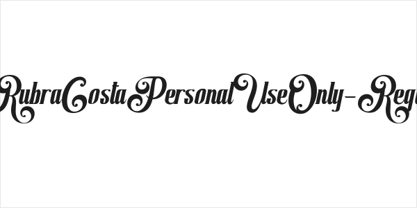 RubraCostaPersonalUseOnly-Regul Logo