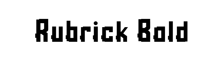 Rubrick Bold  font caratteri gratis