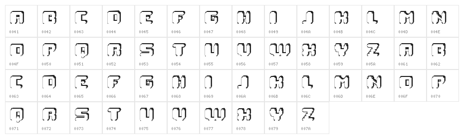 Rubtsovsk Regular Character Map