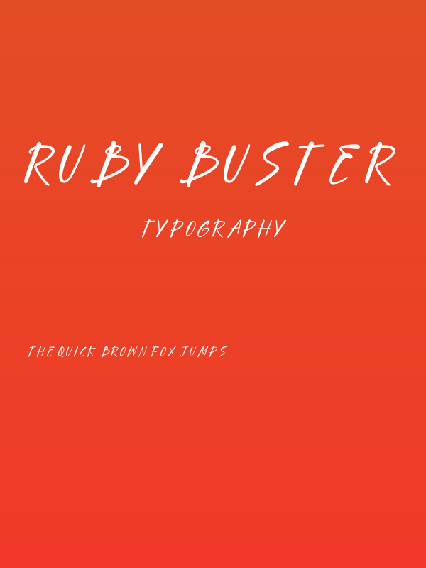 Ruby Buster Poster