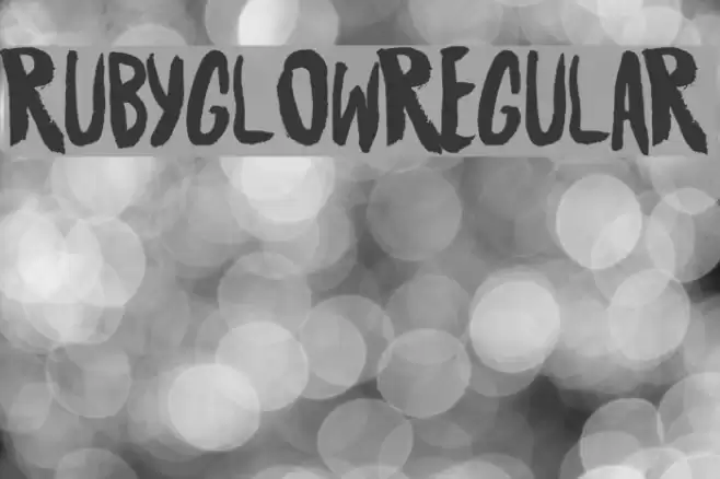 RubyGlow-Regular Font examples