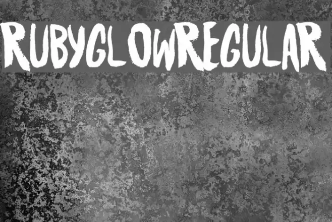 RubyGlow-Regular Font examples
