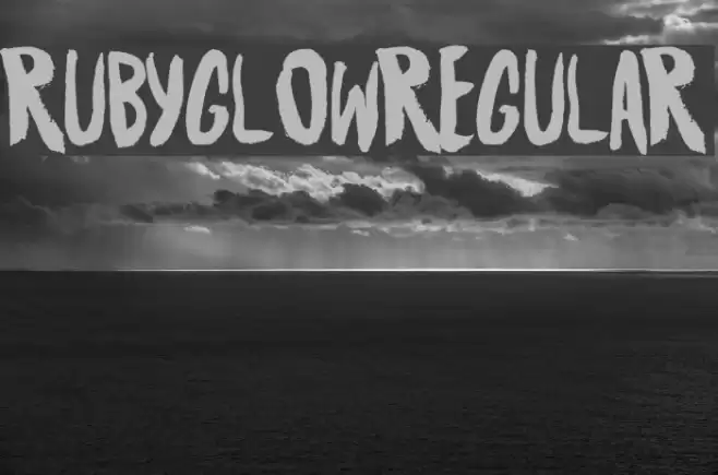 RubyGlow-Regular Font examples