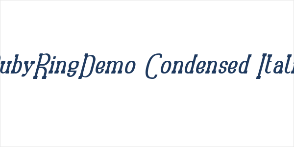 RubyRingDemo Condensed Italic Logo