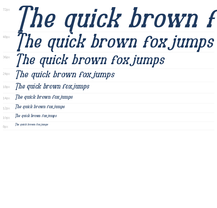 RubyRingDemo Condensed Italic Waterfall