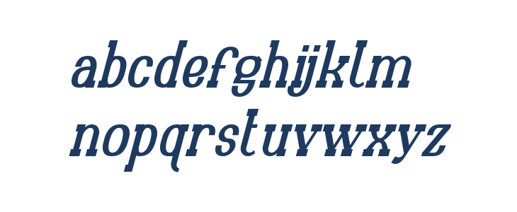 RubyRingDemo Condensed Italic Lowercase