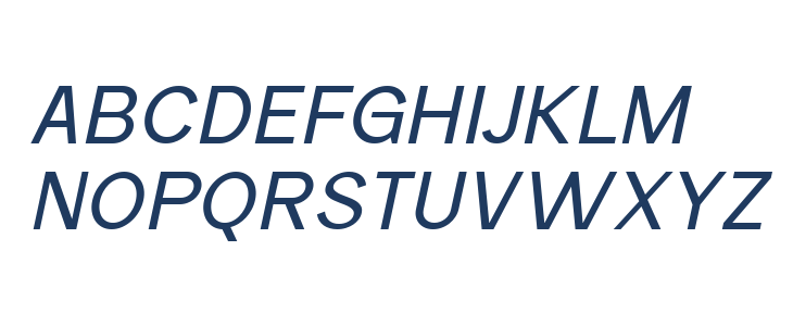 Rucent DEMO Italic Uppercase