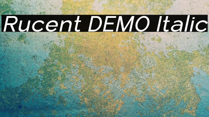Rucent DEMO Italic Example 1