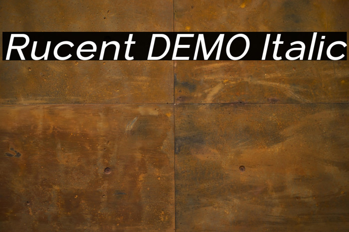Rucent DEMO Italic Example 2
