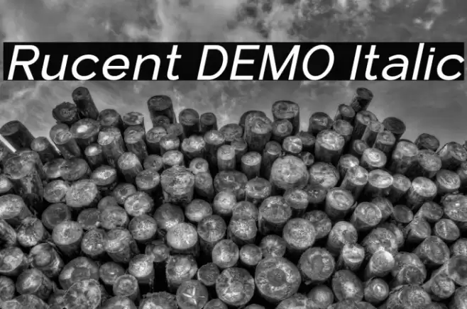 Rucent DEMO Italic フォント examples