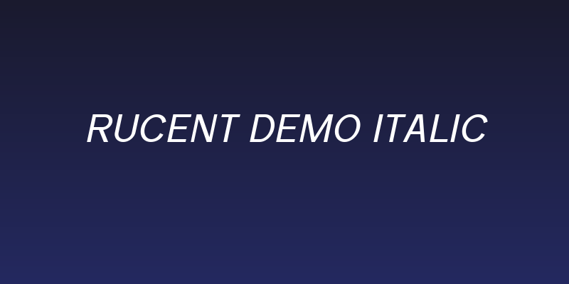 Rucent DEMO Italic Social Header