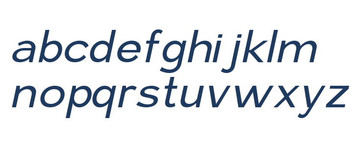 Rucent DEMO Italic Lowercase