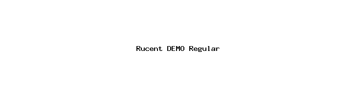 Rucent DEMO Regular Font