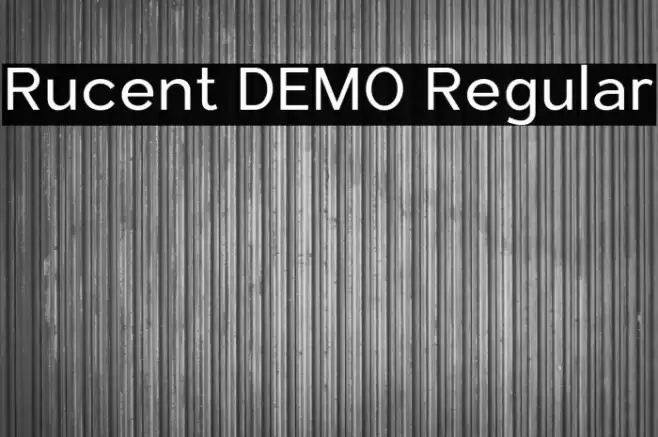 Rucent DEMO Regular Fonte examples