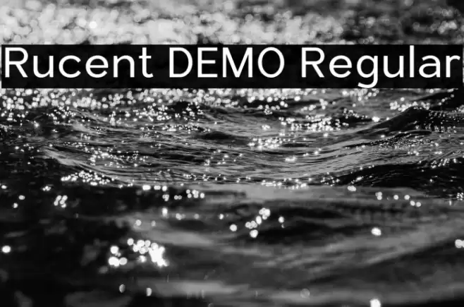 Rucent DEMO Regular Fonte examples
