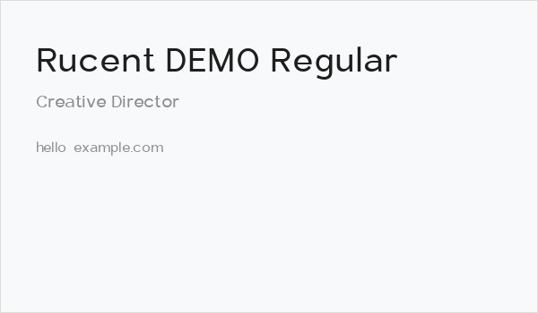 Rucent DEMO Regular Business Card