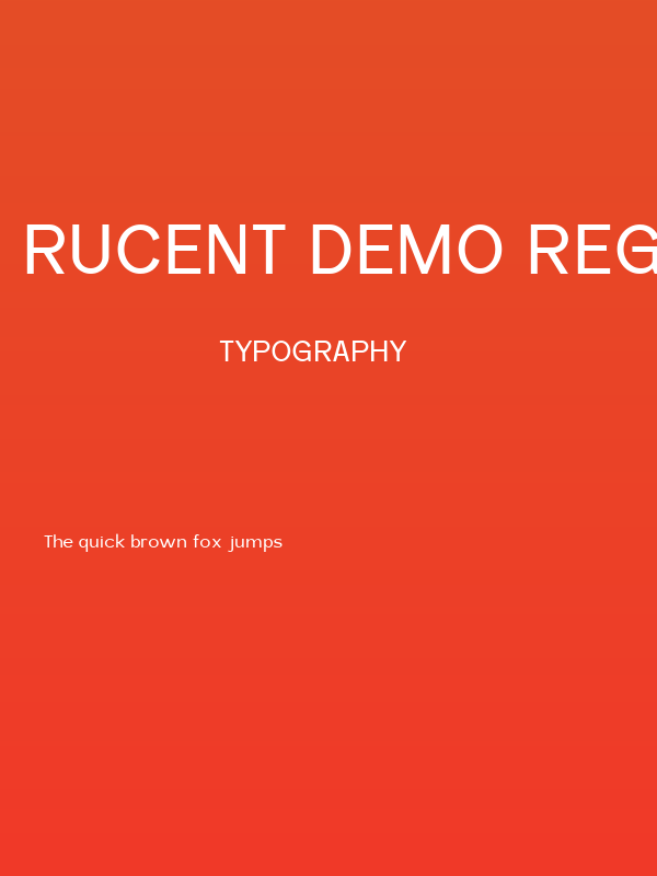 Rucent DEMO Regular Poster