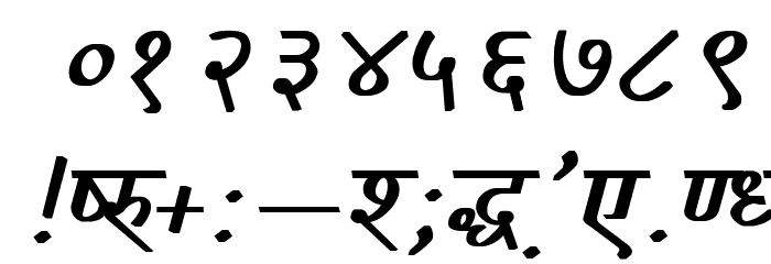 Ruchi-Normal Bold Italic Font OTHER CHARS