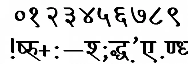 Ruchi-Normal Bold Font OTHER CHARS