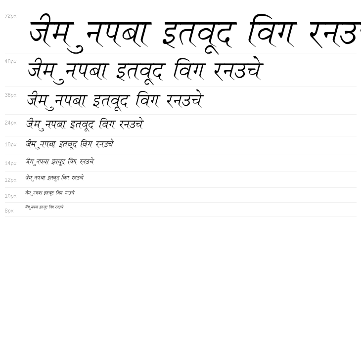 Ruchi-Normal Italic Waterfall