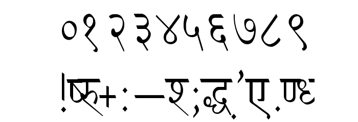 Ruchi-Normal Thin Font OTHER CHARS