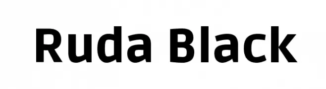 Ruda Black  Frei Schriftart Herunterladen