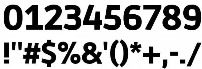 Ruda Black Font OTHER CHARS