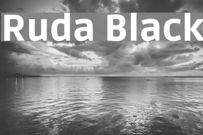 Ruda Black Font examples