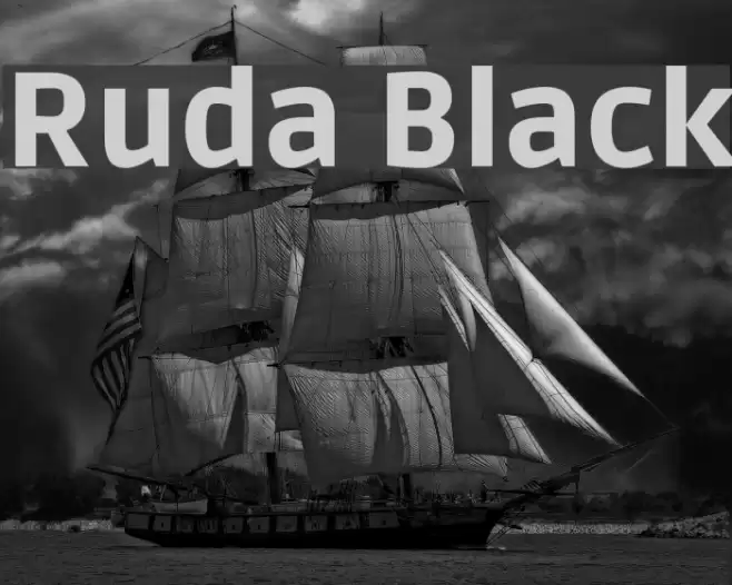 Ruda Black Font examples