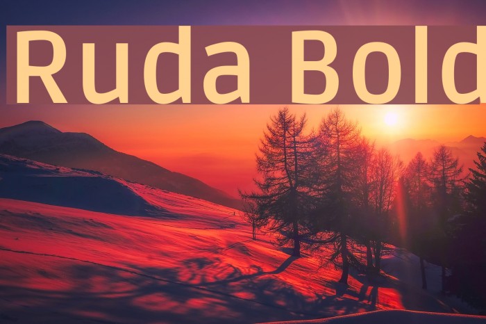 Ruda Bold Font examples