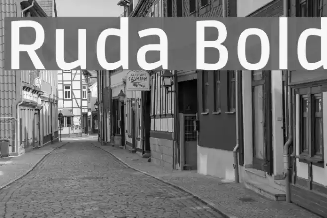 Ruda Bold Font examples