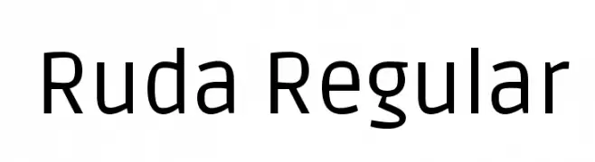 Ruda Regular  Frei Schriftart Herunterladen