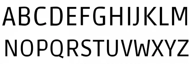 Ruda Regular Schriftart Groß