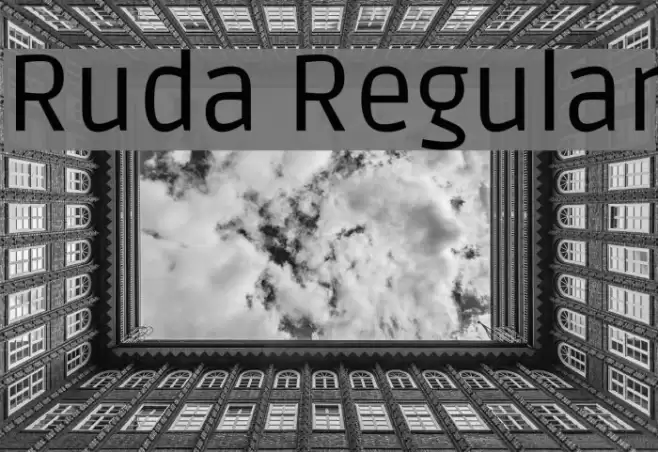 Ruda Regular Font examples
