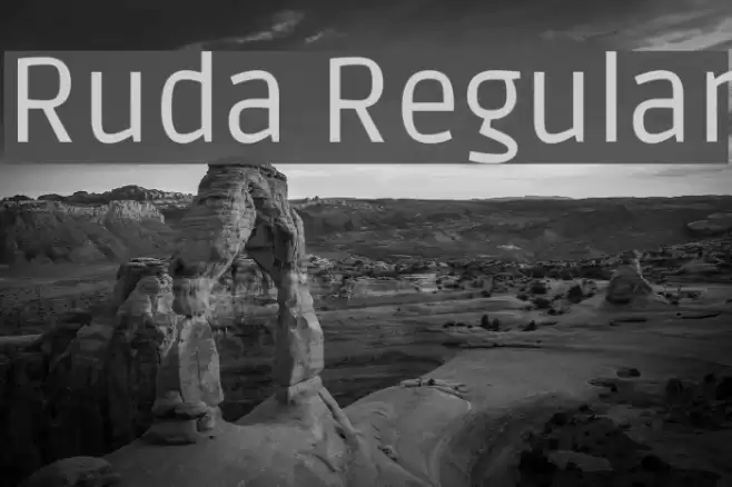 Ruda Regular Font examples