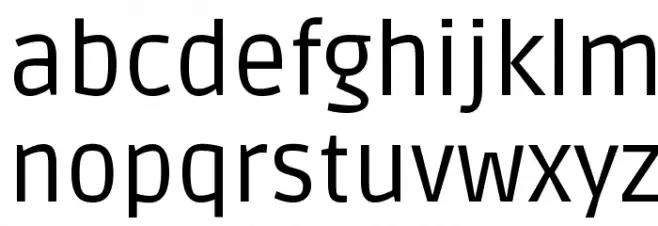 Ruda Regular Font Litere mici
