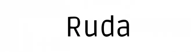 Ruda  Скачать бесплатные шрифты