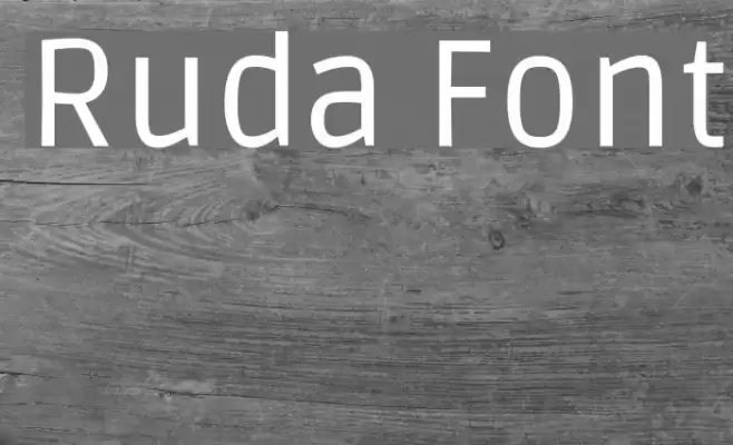 Ruda Font examples