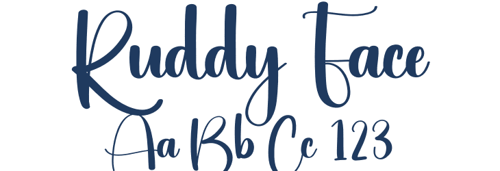 Ruddy Face Font Preview