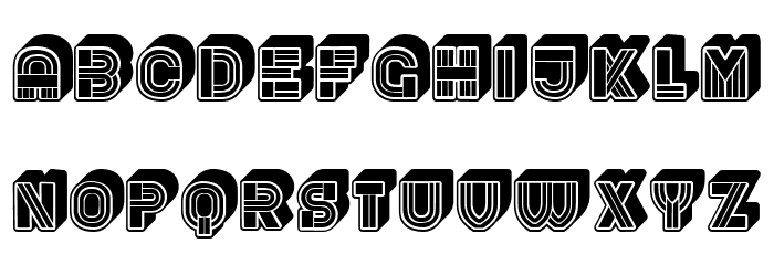 Rude 3D Regular Font OTHER CHARS