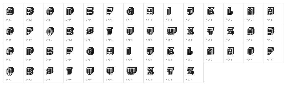 Rude 3D Regular Character Map