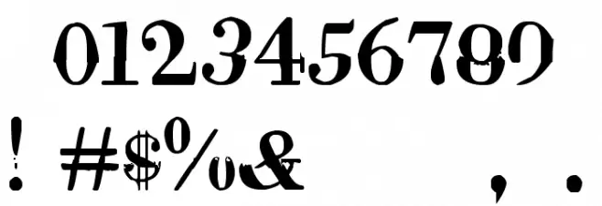 Rude Basic Font OTHER CHARS