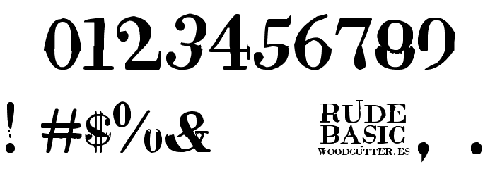 Rude Basic Font OTHER CHARS