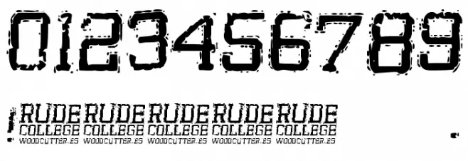 Rude College Font OTHER CHARS