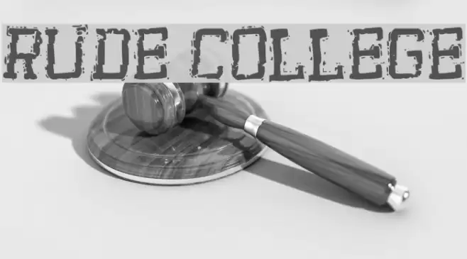 Rude College Font examples