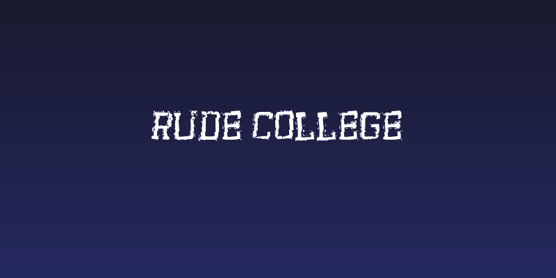 Rude College Social Header