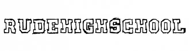 Rude High School  フリーフォントのダウンロード