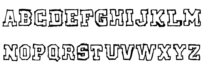 Rude High School Font LOWERCASE