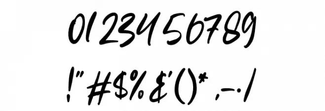 Rude Hude Font OTHER CHARS