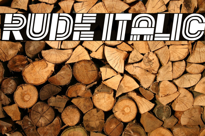 Rude Italic Font examples